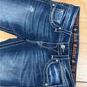 Rock Revival Blue Women's Cropped Jeans (Christina)